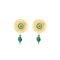 Dakota delicate earrings - green