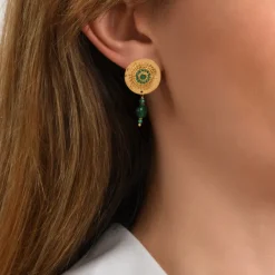 Dakota delicate earrings - green