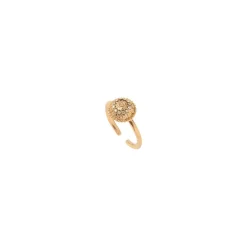 Farah Adjustable Round Thin Ring - Gold