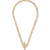 Farah chain choker necklace - gold