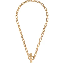 Farah chain choker necklace - gold
