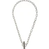 Farah chain choker necklace - silver