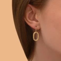 Farah glamorous pierced stud earrings - gold
