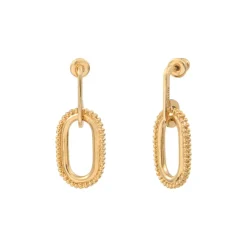 Farah glamorous pierced stud earrings - gold