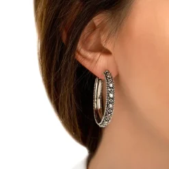 Farah hoop earrings - silver