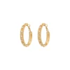 Farah Large Pierced Stud Earrings - Gold