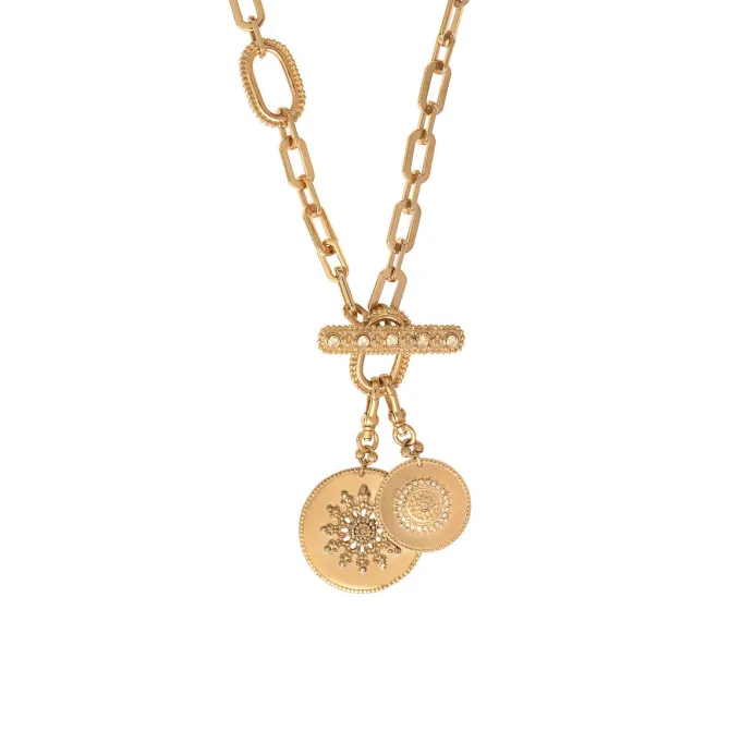 Farah pendant chain necklace - gold