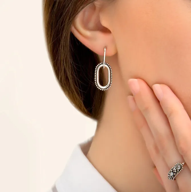 Farah pierced stud earrings - silver