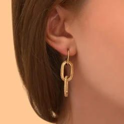 Farah pierced stud earrings - gold