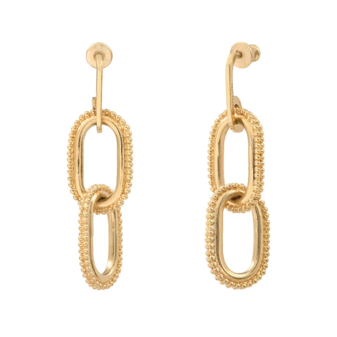 Farah pierced stud earrings - gold