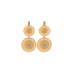 Farah round sleeper earrings - gold