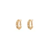 Farah thin hoop earrings - gold