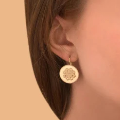 Farah thin sleeper earrings - gold