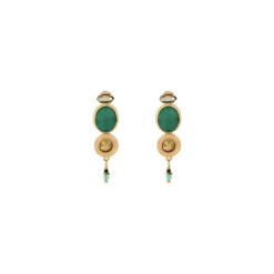 Fujita clip-on earrings - green