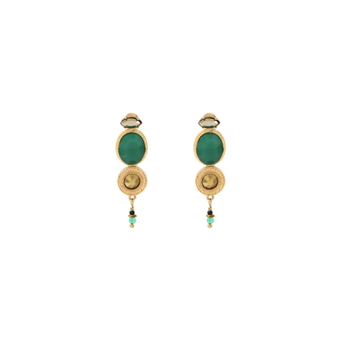 Fujita clip-on earrings - green