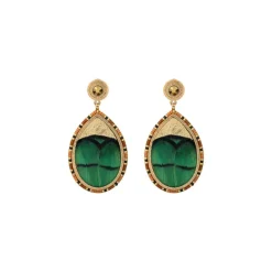 Fujita clip-on earrings - green