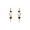 Fujita dangling sleeper earrings - white