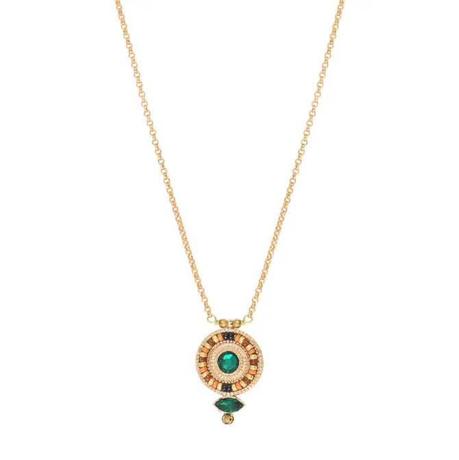 Fujita delicate pendant necklace - green