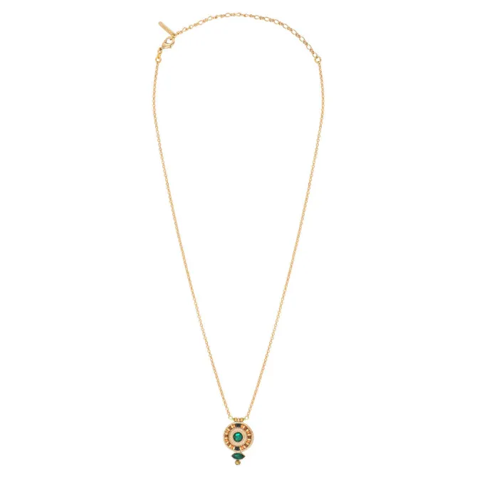Fujita delicate pendant necklace - green
