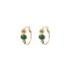 Fujita hoop earrings - green