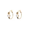 Fujita hoop earrings - white