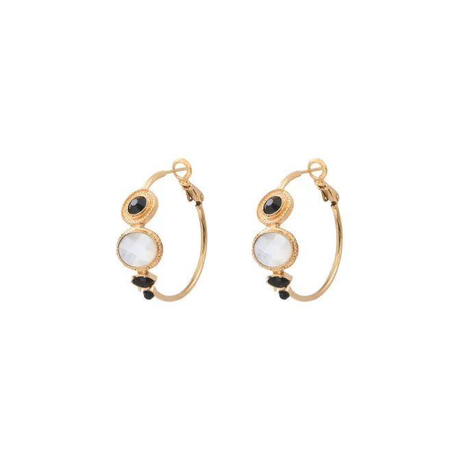 Fujita hoop earrings - white