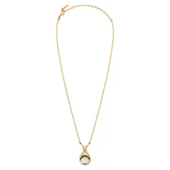 Fujita pendant chain necklace - white