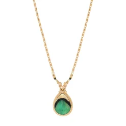 Fujita pendant chain necklace - green