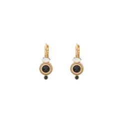 Fujita small sleeper earrings - white