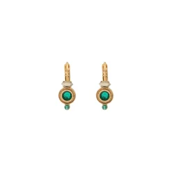 Fujita small sleeper earrings - green