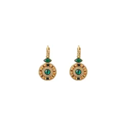 Fujita thin sleeper earrings - green