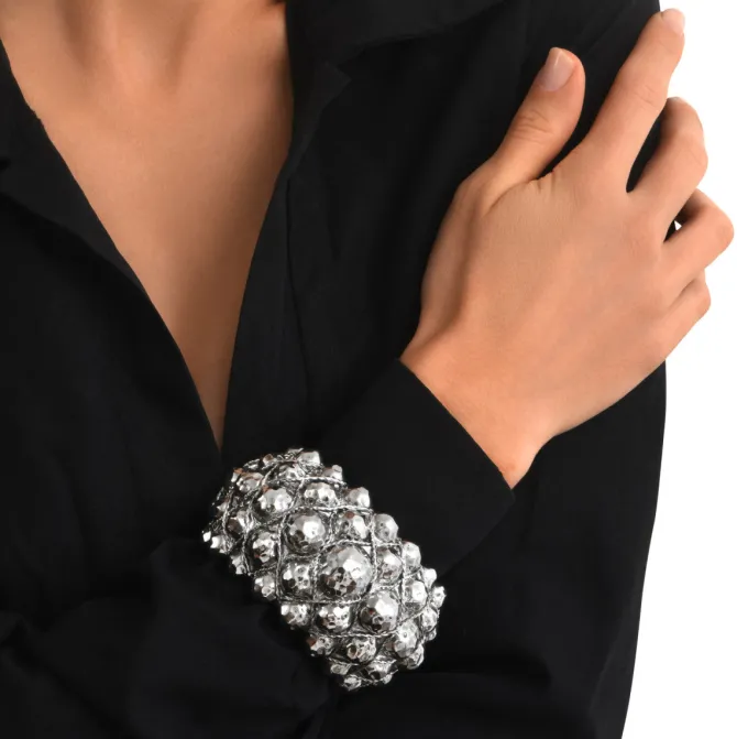 Gilda cuff bracelet – silver