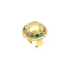 Gloria adjustable medium ring - green