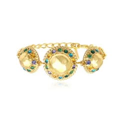 Gloria adjustable thin chain bracelet - green