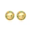 Gloria clip-on earrings - green
