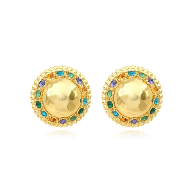 Gloria clip-on earrings - green
