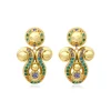 Gloria clip-on earrings - green