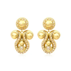 Gloria clip-on earrings - gold