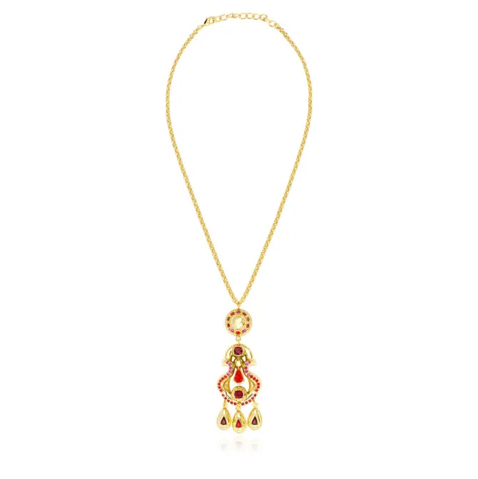 Gloria pendant necklace - red