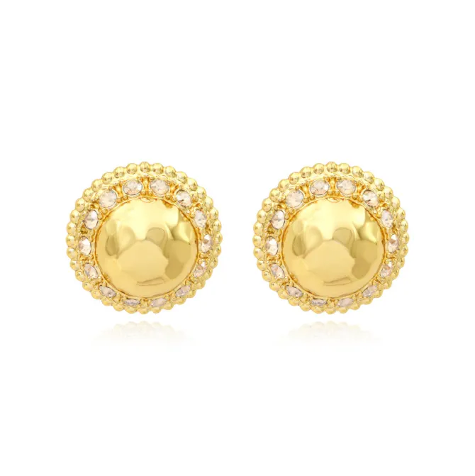 Gloria thin clip-on earrings - gold
