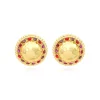 Gloria thin clip-on earrings - red