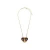 Hawaiian Delicate Pendant Necklace - Black and Gold