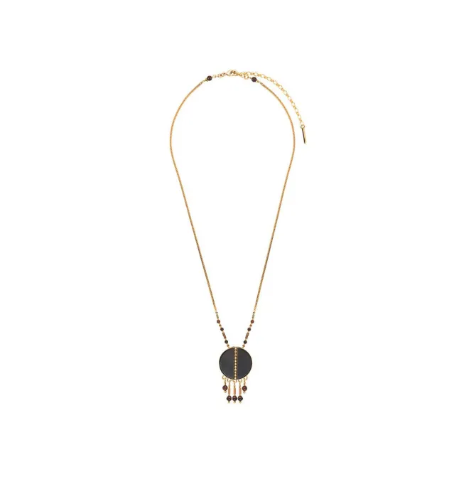 Hawaiian Delicate Pendant Necklace - Black