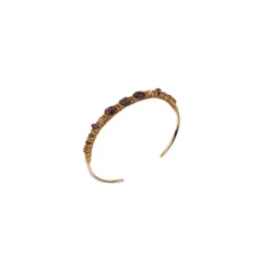 Iancura bangle bracelet - garnet and jade