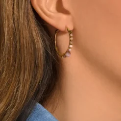 Iancura delicate hoop earrings - roses