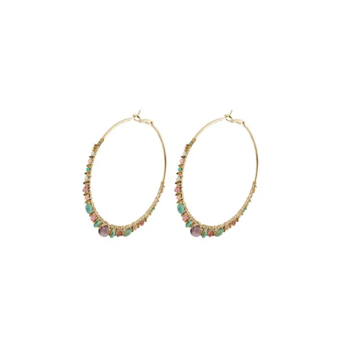Iancura hoop earrings - mauve