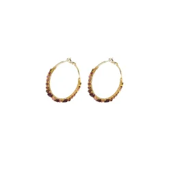 Iancura hoop earrings - plum