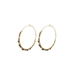 Iancura large hoop earrings - black