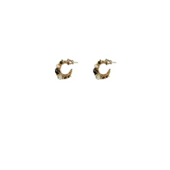 Iancura mini hoop earrings - black