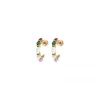 Iancura mini hoop earrings - green garnet